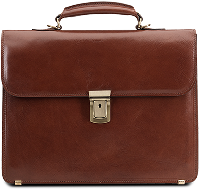 Classic Small Briefcase Cognac Leather - Briefcase (900x540)