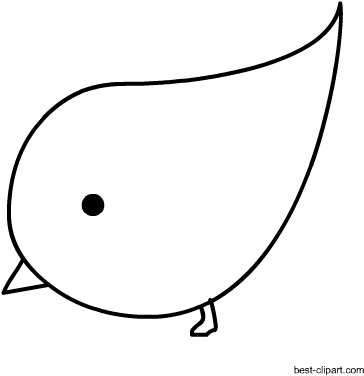 Black And White Easter Chick Clip Art - Clip Art (450x450)