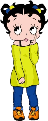 Betty Boop Yellow Dress - Young Betty Boop (500x500)