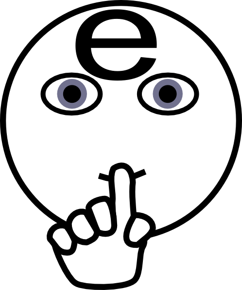 Silent E Clip Art - Quiet Clipart Black And White (498x598)