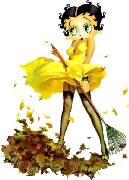 Gifs Betty Boop Lindass Betty Boop Gifs - Autumn Betty Boop (600x600)