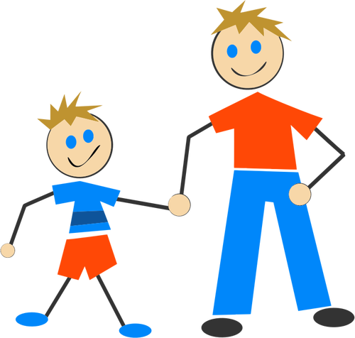 114 Father Free Clipart Public Domain Vectors Rh Publicdomainvectors - Dad And Son Clipart (500x476)