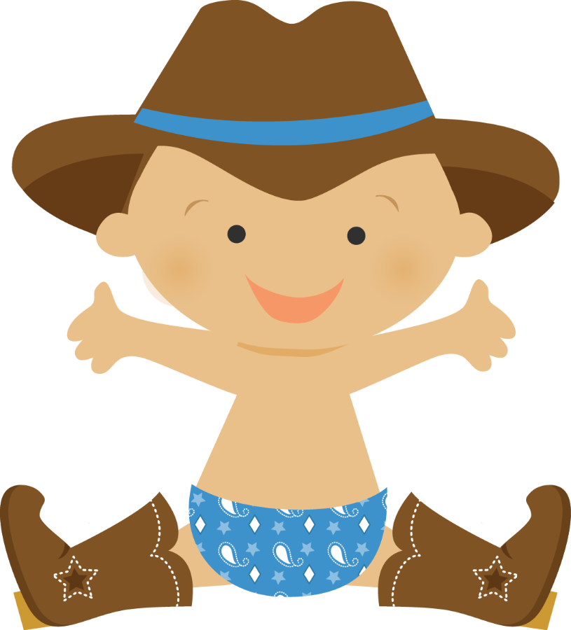Cry Baby Clipart Country Life - Baby Cowboy Clipart (815x900)
