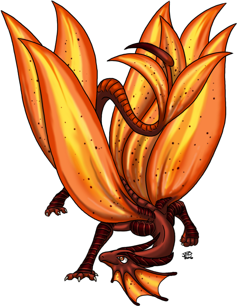 Tiger Lily Floral Dragon By Prodigyduck - Illustration (786x1017)