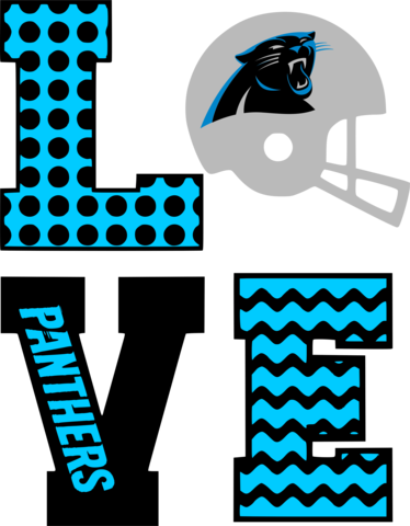Carolina Panthers Love - Svg Files Dallas Cowboys (374x480)