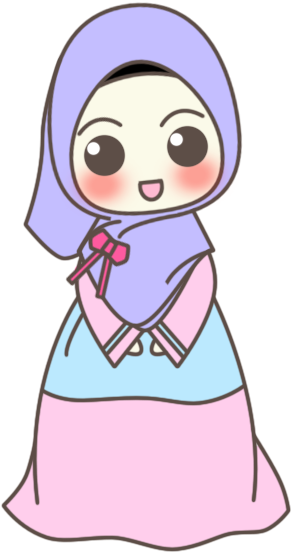Diharap Doodle Ini Tidak Digunakan Untuk Sebarang Unsur - Chibi Muslimah Vector (396x600)