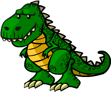 Related T Rex Clipart Png - T Rex Cartoon Png (395x344)
