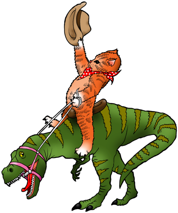 T Rex Rodeo Kitten By Yayzus - Trex Rodeo (774x1032)