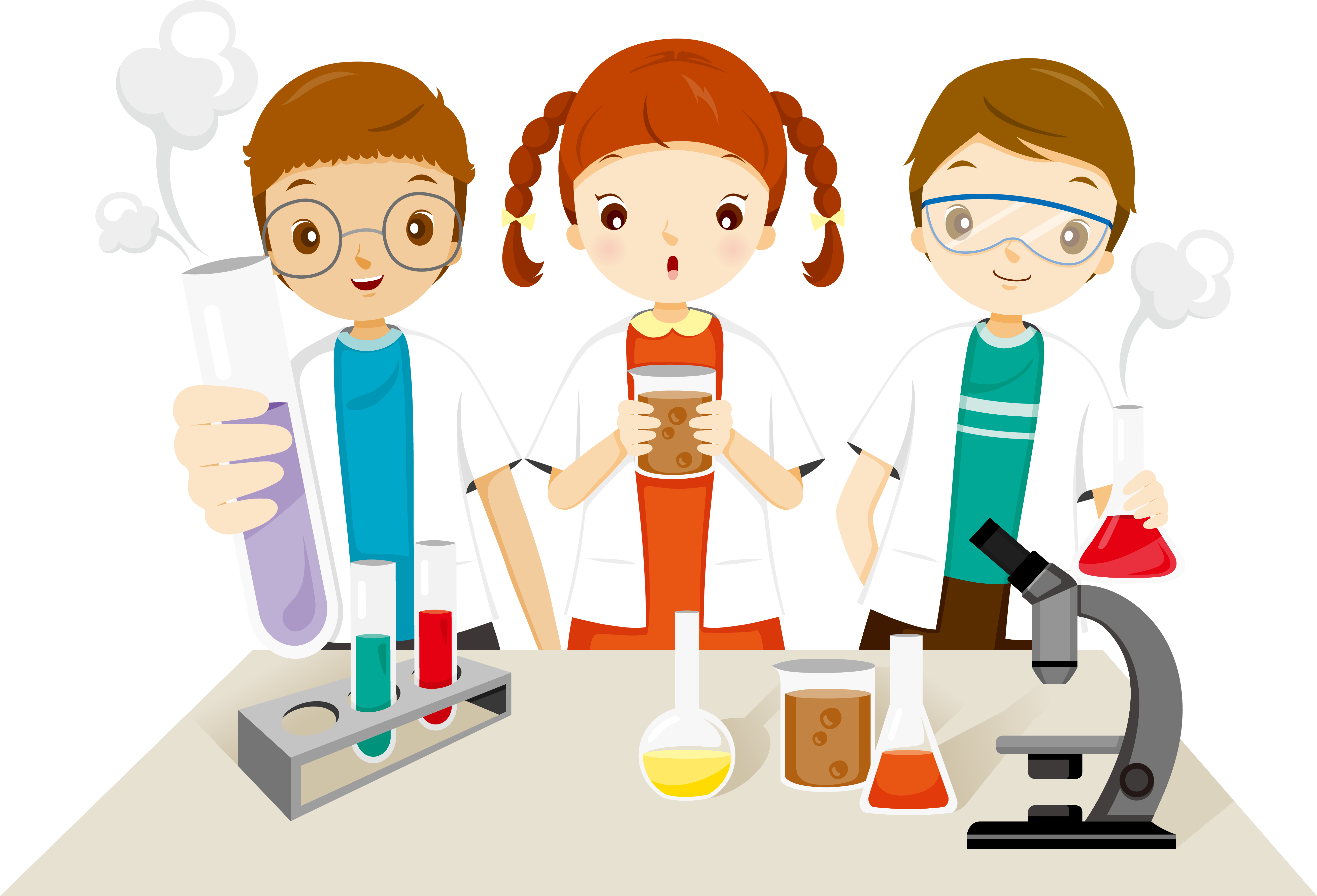 School Education Child Illustration - Niños Experimentando (5229x3557)