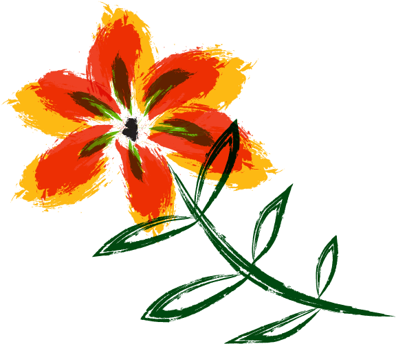 Learning How To Use Watercolour Painter Brush - Orange Lily (792x612)