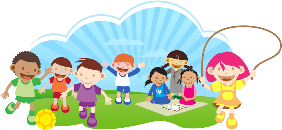 School Kids Playing Png Image - Sunny Green - Yummy Greens Fruit Punch - 120 Chewable (1000x480)