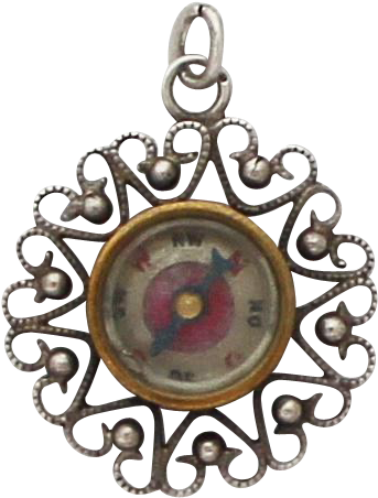 1900s German Petit Compass Pendant / Compass Fob /rare - Jewellery (451x451)