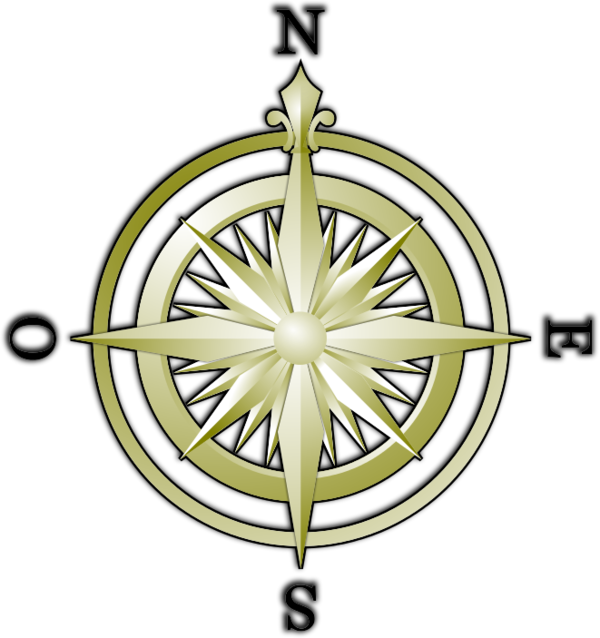 Compass Clipart North South East West - Rosa De Los Vientos Fondo Transparente (600x638)