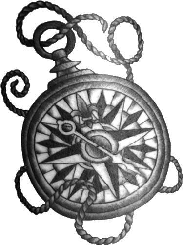 Compass Tattoo - Dessin Boussole Tatouage Homme (600x600)