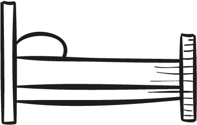 White Background Bed Side View Png W - Bed Side View Icon (400x400)