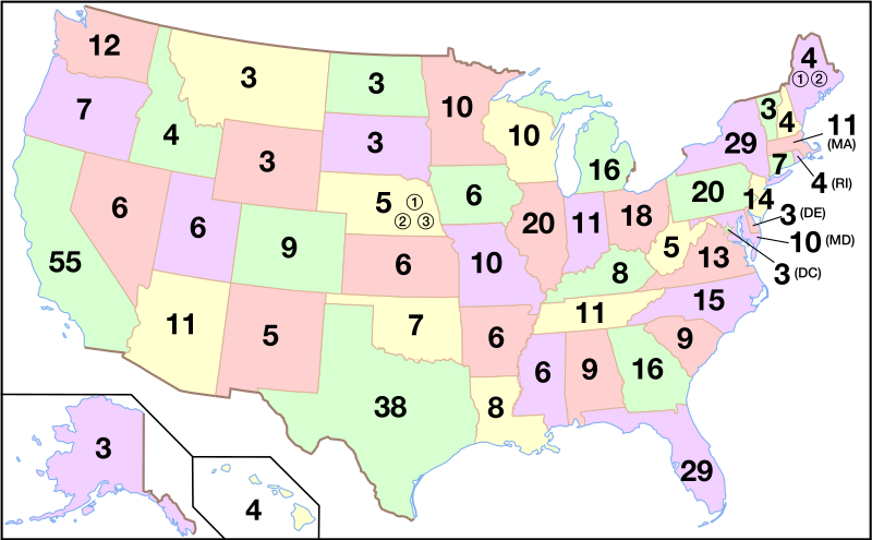 With A Little Less Than Four Weeks Left Until The Electoral - State Electoral Votes 2017 (800x495)