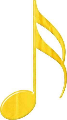 Craft - Yellow Musical Notes Png (279x500)