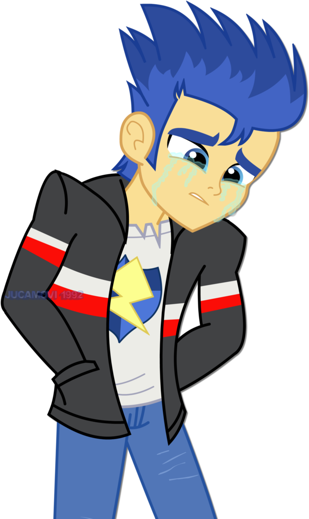 Jucamovi1992, Clothes, Crying, Equestria Girls, Flash - Flash Sentry Sad (724x1024)