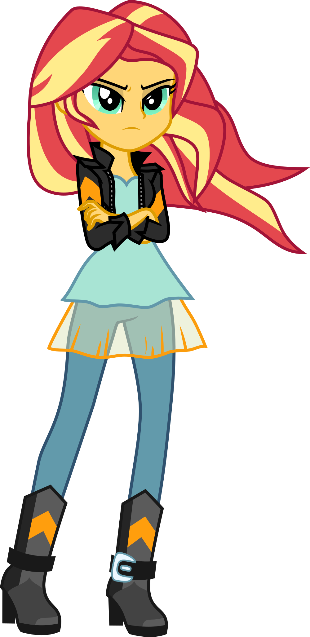 Uponia, Boots, Clothes, Crossed Arms, Equestria Girls, - Sunset Shimmer Mlp Friendship Games (1000x2055)