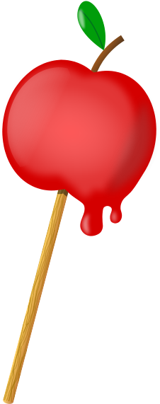 Free Sugar Coated Apple - Free Vector Candy Apple (566x800)