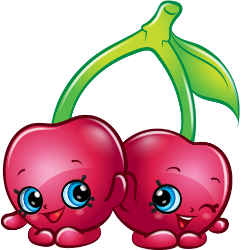 Cheeky Cherries Art Official Shopkins Clipart Free - Shopkins Cheeky Cherries (576x495)
