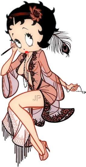 Fancy Feather Sexy Nighty - Imagenes De Betty Boop (369x623)