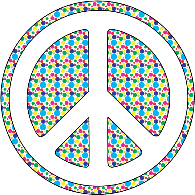 Scalable Vector Graphics Svg Polka Dot Peace Symbol - Peace Signs And Polka Dots (777x1006)