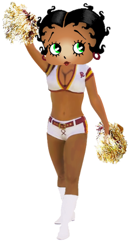 Betty Boop Redskins Cheerleader Photo - Black Betty Boop Birthday (267x480)