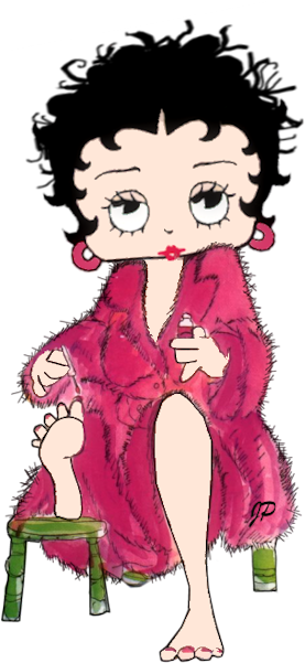 Moving A Bit Slowly This Morning - Betty Boop Painting Her Nails (400x640)