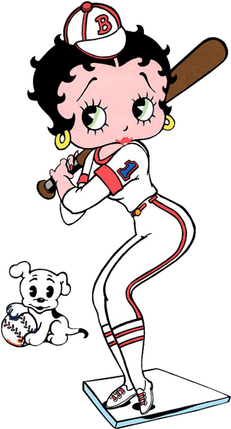 Bettyboop Baseball Molly Feedyeti - Annimated Gif Betty Boop (800x1430)