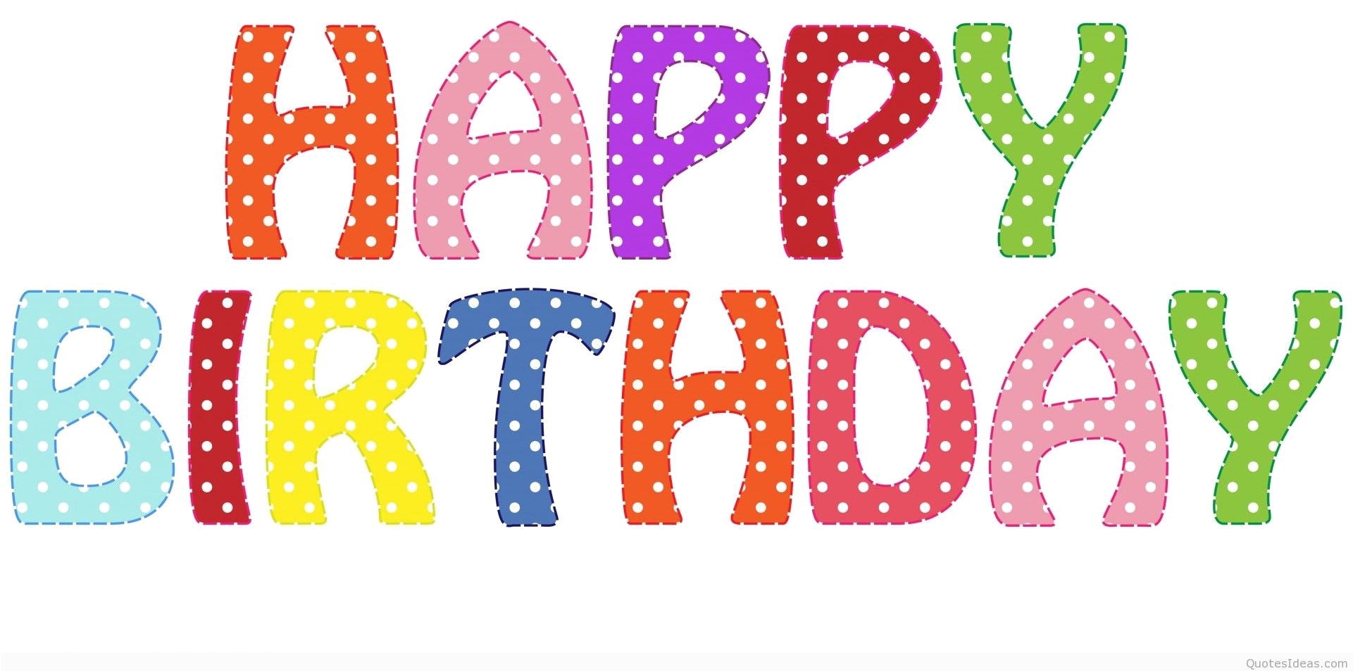 Colorful Happy Birthday Png Image With Transparent - Happy Birthday Word Clip Art (1920x1065)