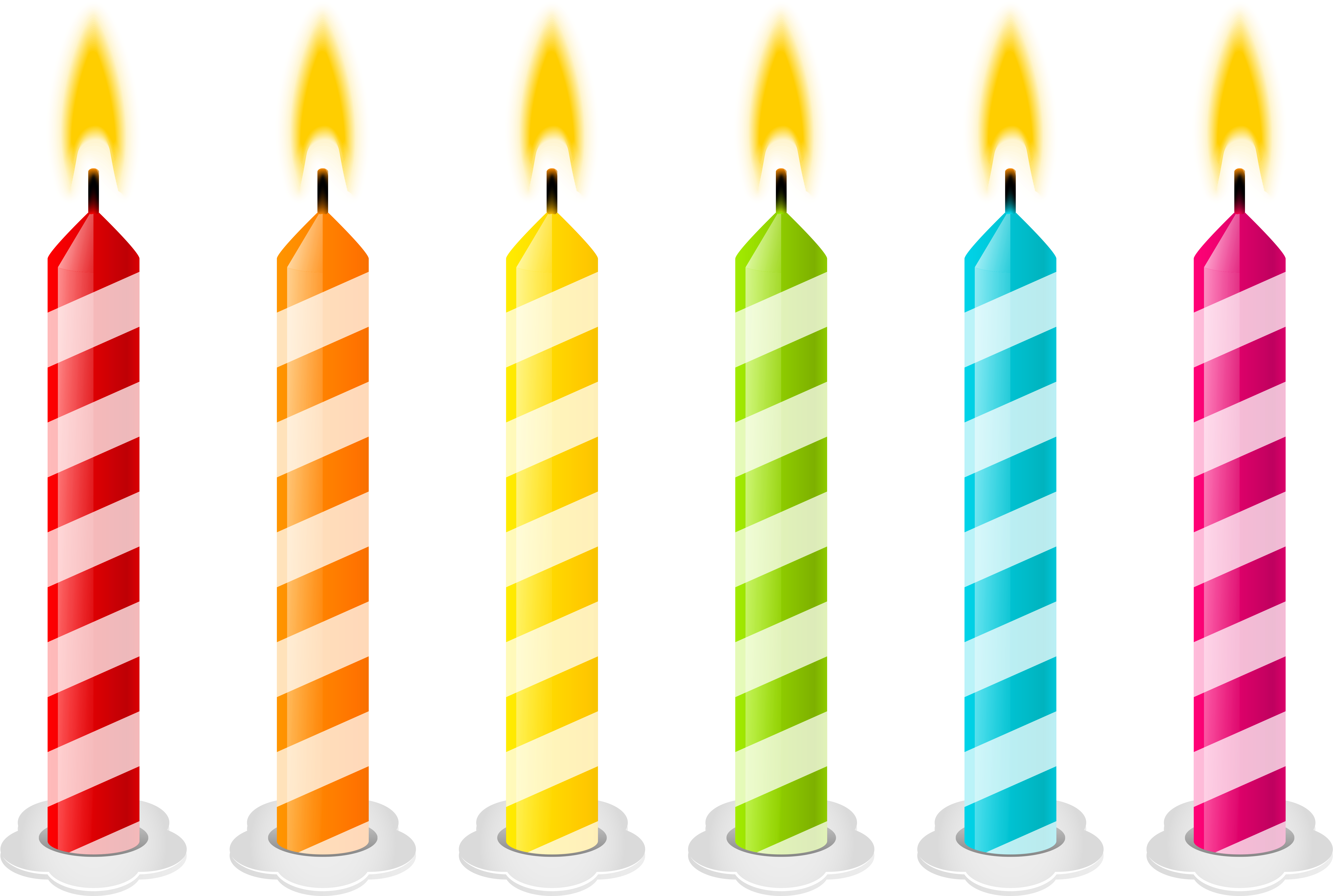 Birthday Candle Transparent Background Birthday Candles - Clip Art Birthday Cake Candles (6186x4232)