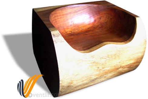 Log Design Chair Pedestal Furniture Side - Furniture (500x331)