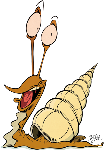 Snail By Themrock - Cartoon (410x537)