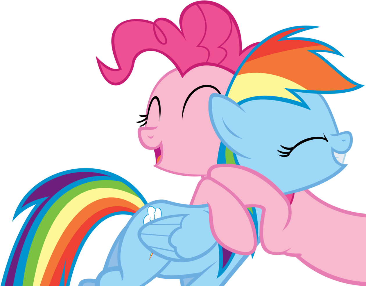 Oh Pinkie - Pinkie Pie And Rainbow Dash Hugging (1280x1008)