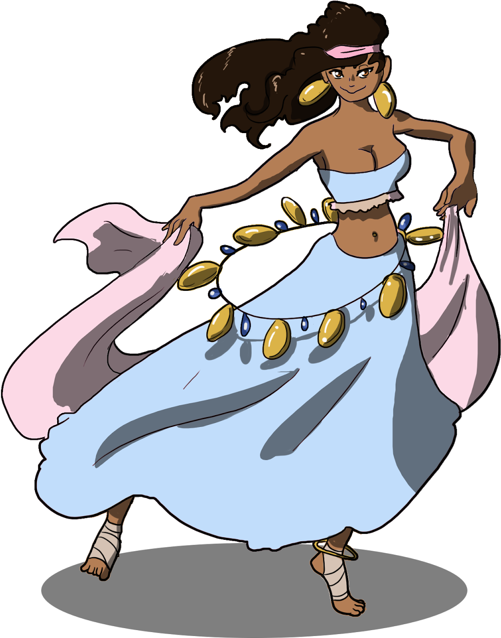 Dancer Isabella- This Exotic Dancer Comes From The - Cartoon (1600x1600)