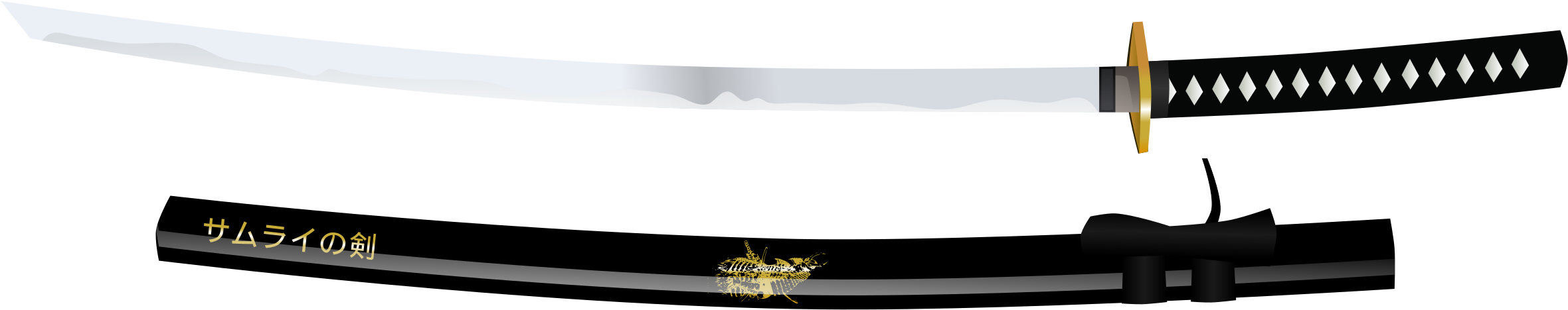 Katana Png Transparent Image - Katana Png (2400x507)