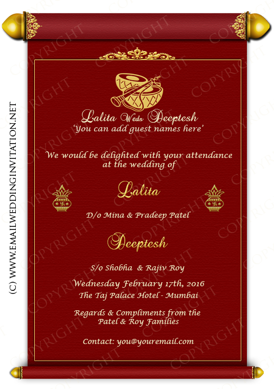 Wedding Invitation Card Design Online Online Wedding - Wedding Invitation Card Maker Online (536x761)