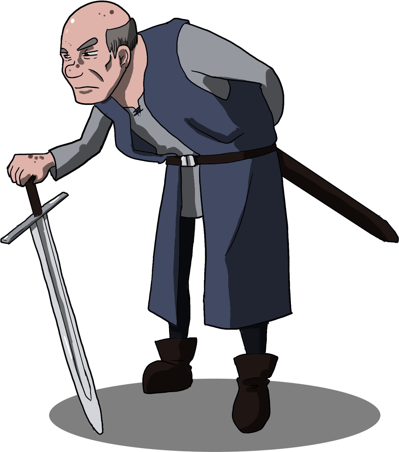 Sergeant Oldman- The Old Trainer Of The Guard Who Still - Cartoon (1600x1600)