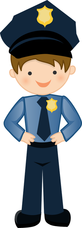 Bombeiros E Polícia - Policeman Clipart (286x793)