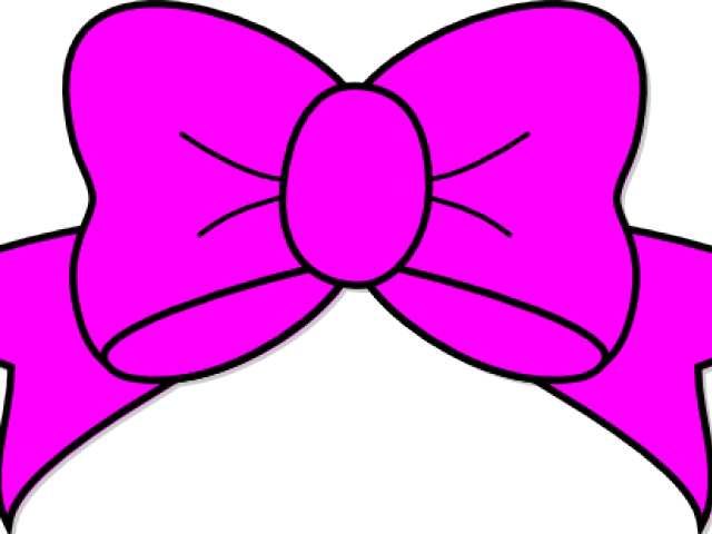 Pink Bow Clipart - Hair Bow Svg File (640x480)
