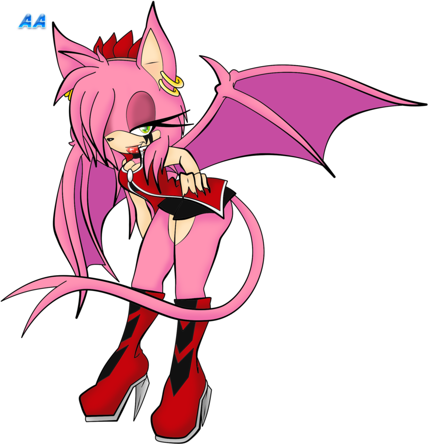 1 By Amyamycyberfolf Com - Amy Rose As Amelia (900x897)