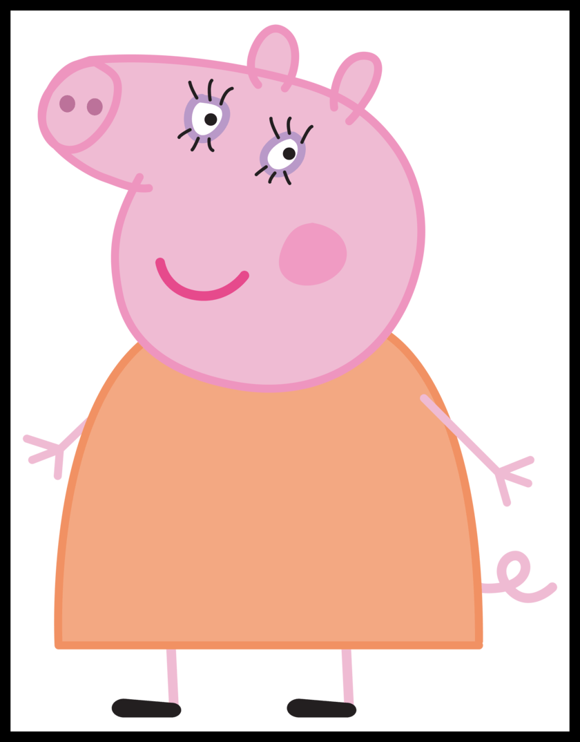 Shocking Peppa Pig Mummy Cartoon Png U Clip Art Pics - Personajes Peppa Pig (840x1074)