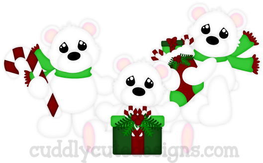 Christmas Bears - Cartoon (559x350)