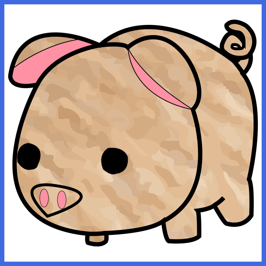 Shocking Chibi Pig Vector By Mini Deus On Pics For - Portable Network Graphics (930x930)