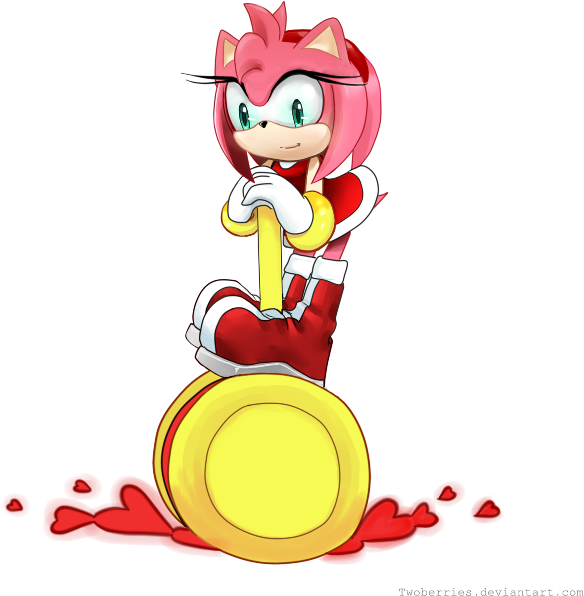 Deviantid Picture Amy Rose By Twoberries - Cartoon (1280x1301)
