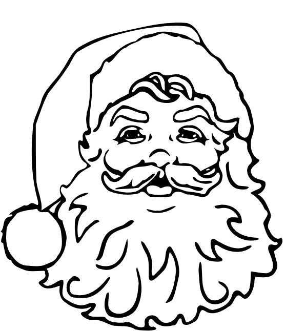 Classic Santa Black White Christmas Xmas 111px - Santa Claus: Adult Coloring Book (555x753)
