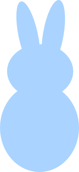 Blue Peep Bunny Clipart (276x598)