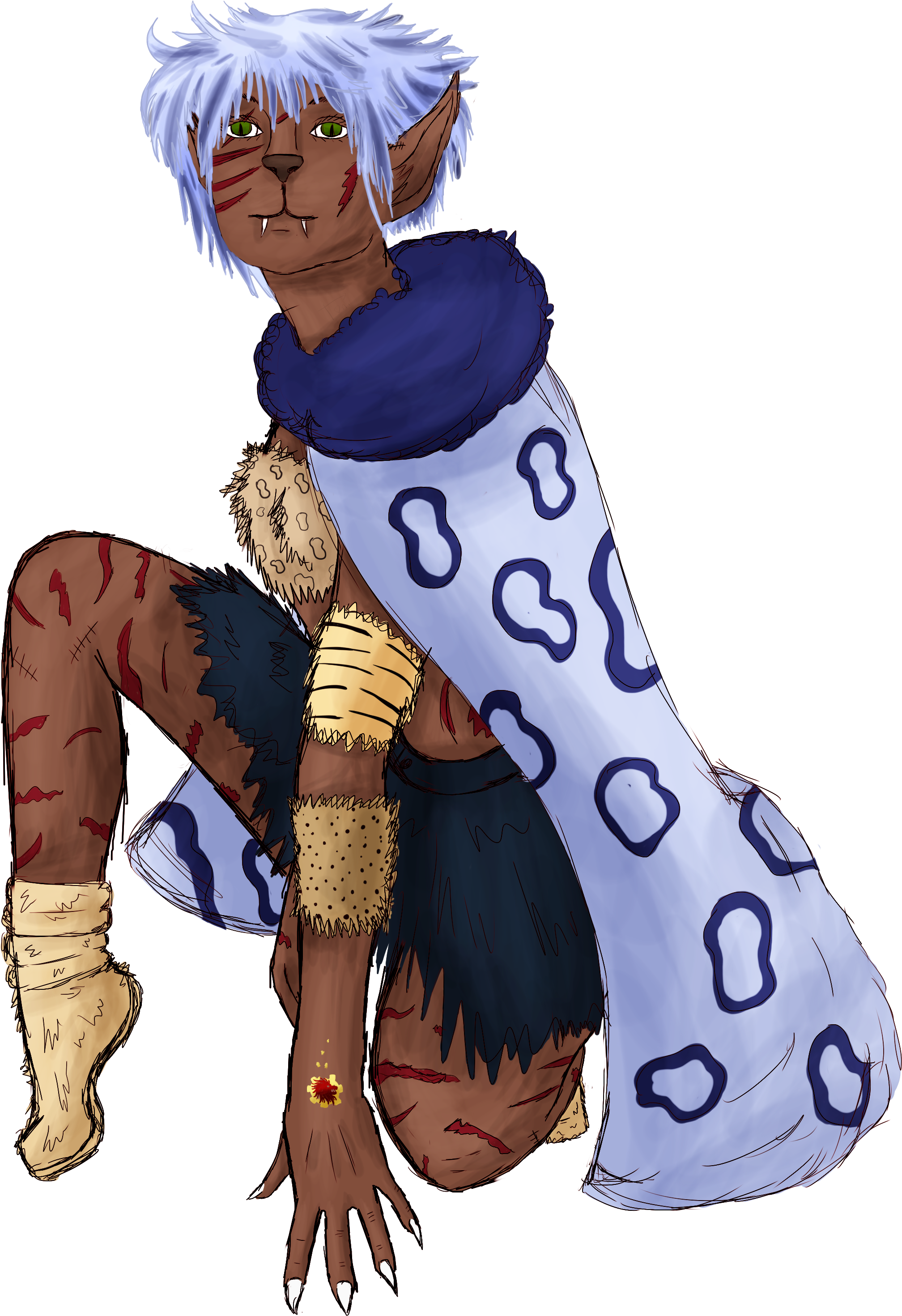 Crippled Lioness - Cartoon (2093x3000)