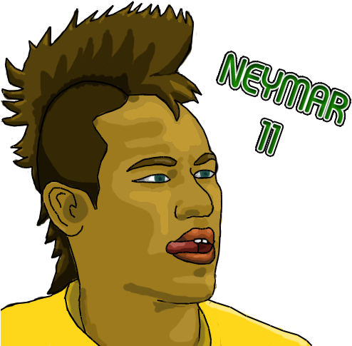 Neymar By G-olden - Neymar En Caricatura Para Dibujar (500x500)